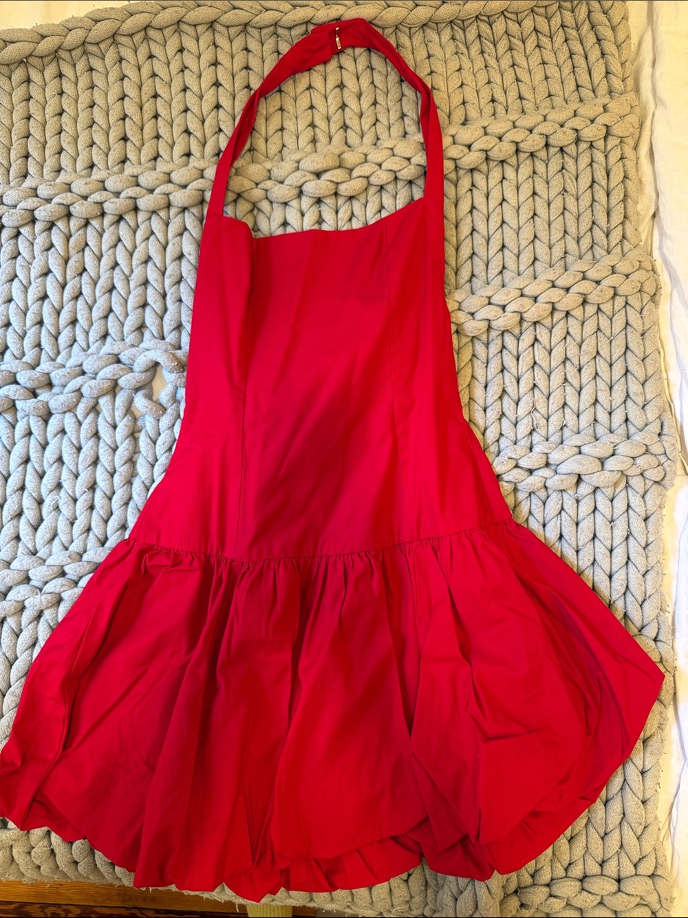 Reformation Red Halter Mini Dress